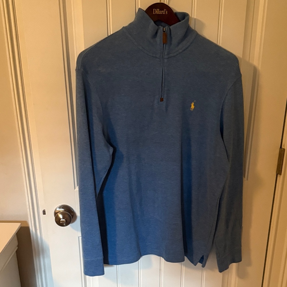 Polo by Ralph Lauren Light Blue Zip-Up Sweater